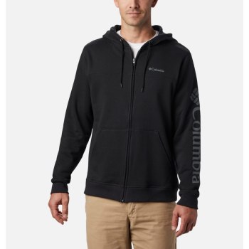 Columbia Logo Full Zip Fleece Big, Chamarras Negros Grises Para Hombre | 539476-PYI